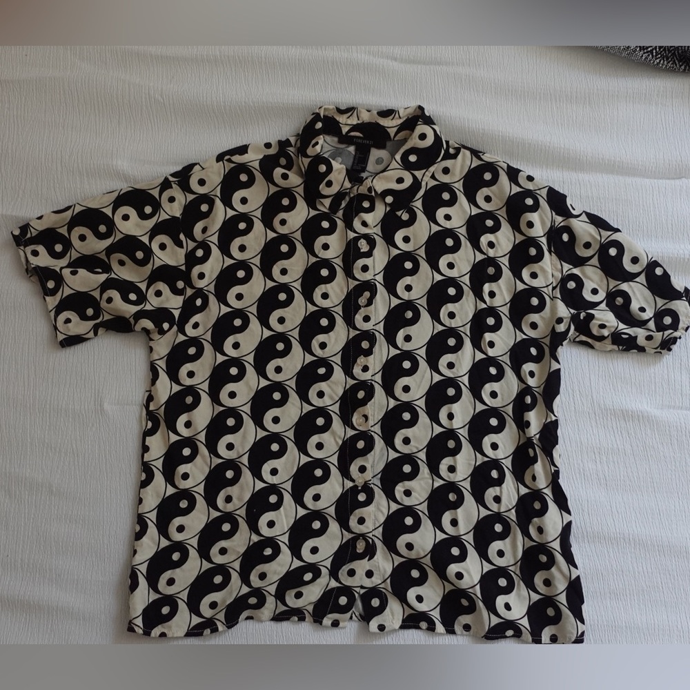 Yin Yang Summer Button Down Shirt